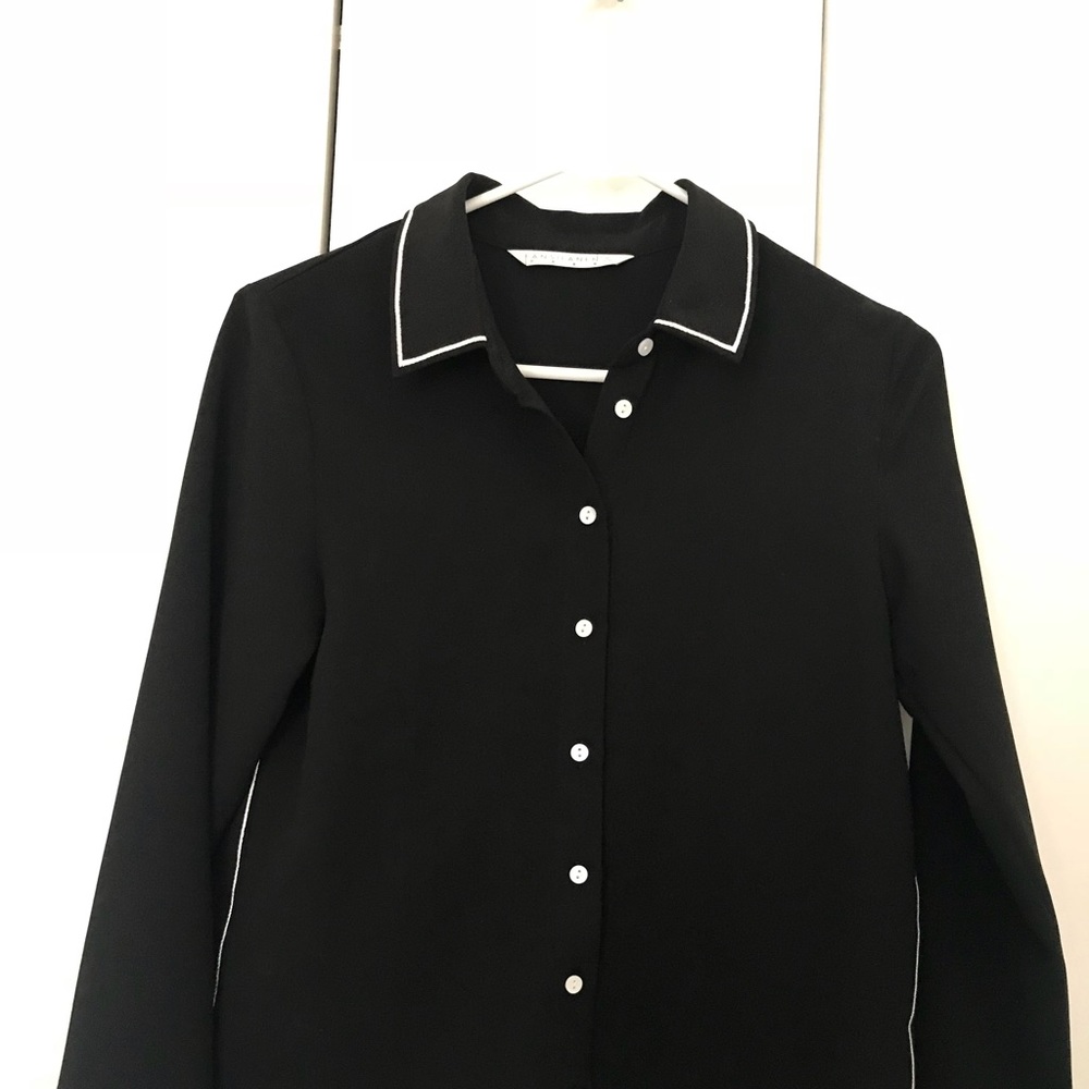 Black button-down shirt